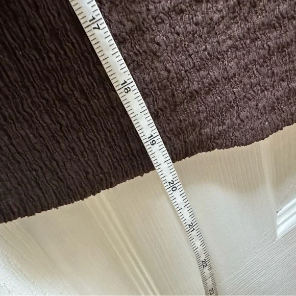 Zara TOP GILET BOUTONS TEXTURED Chocolate brown tank v neck m medium - Picture 7 of 7